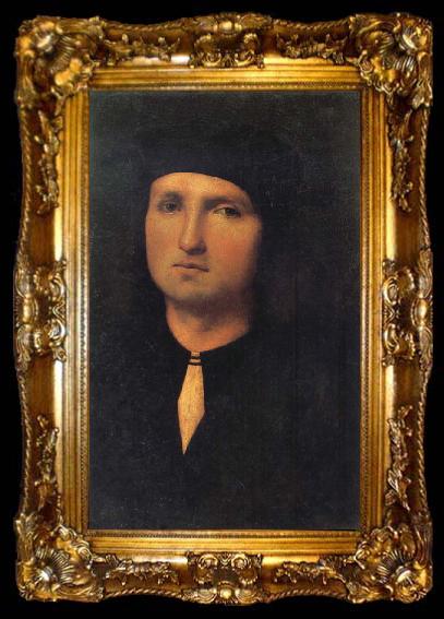 framed  PERUGINO, Pietro Portrait of a Young Man, ta009-2